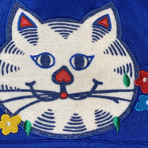 Vintage spring creek kitty cat flower hoodie size 6x - Picture 8 of 8